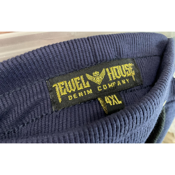 Jewel House Pants Mens 4XL Blue Colorblock Joggers Sweatpants 100% Polyester - Picture 8 of 11